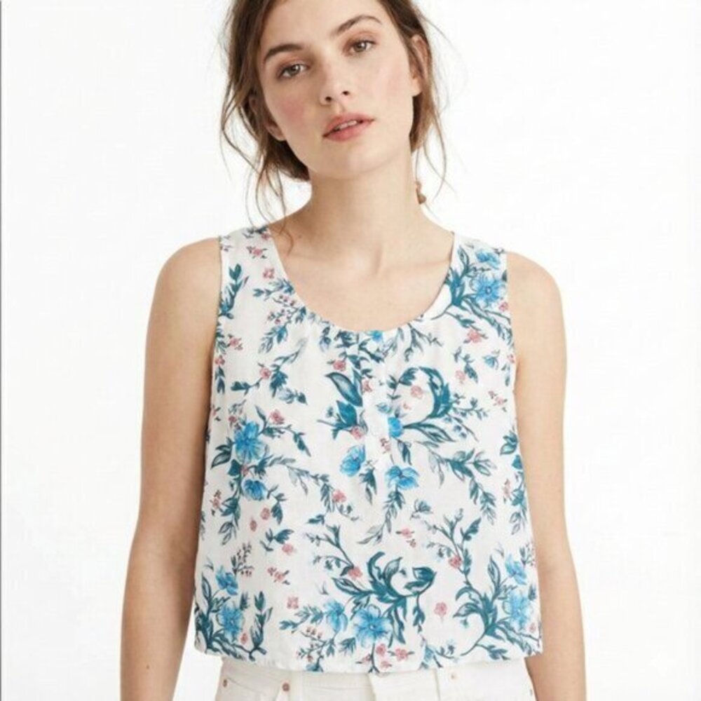 Urban Outfitters Women's Tank Top Small Floral Crop Boho Festival peasant casual